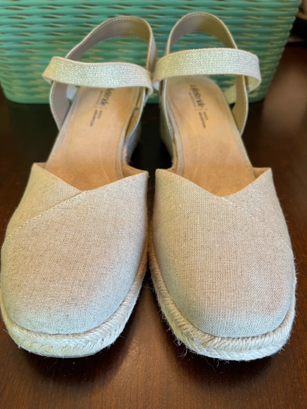 NWOT LifeStride Pilar Women's Wedge Espadrille Shoes, Tan/Gold - SZ 10 - Picture 5 of 9